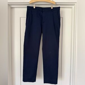 Banana Republic Navy Avalon Slim Straight Pant - size 4 - cotton business pant